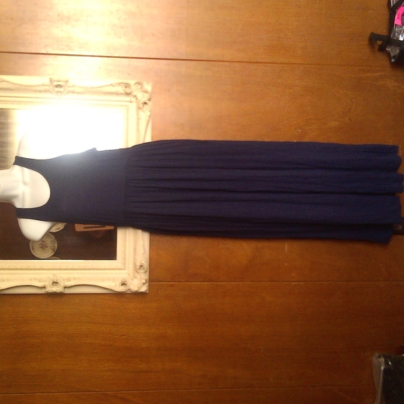 Sleeveless Racerback Loose Plain Maxi - Picture 1 of 2